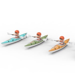 Colorful remote-controlled paddle boat