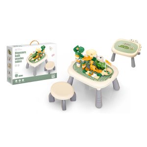 Cute dinosaur building block table learning table