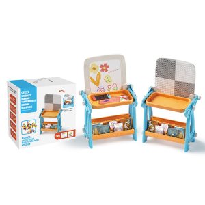 Children's multi-functional drawing board building block table