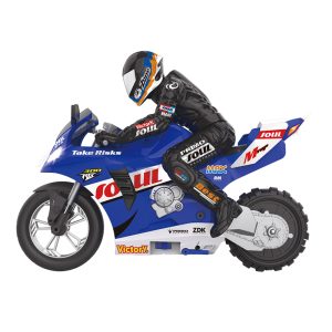 Self-balancing stunt motorcycle